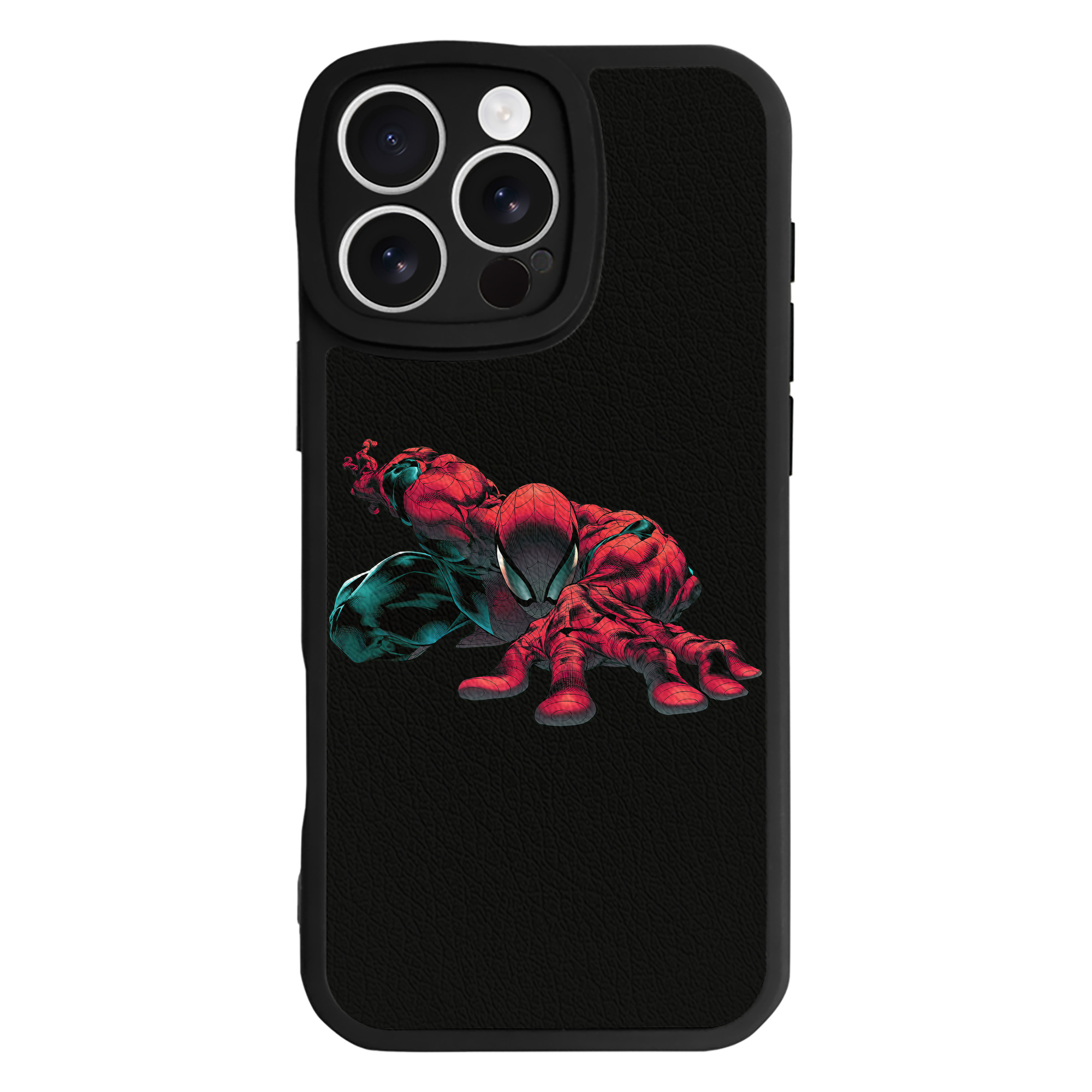 Spider Man スパイダーマン 【iPhone 16シリーズ対応】シリコンスマホケース（レザー調） 材質：シリコン
